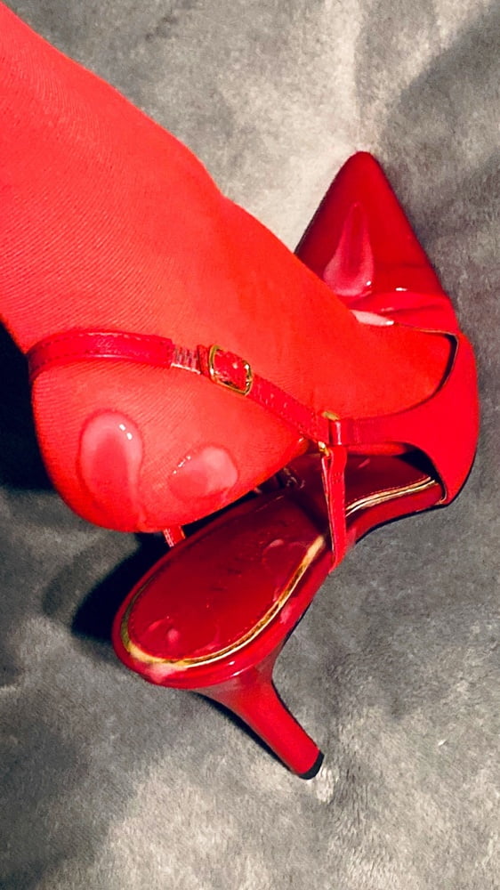 My red nylon-heels #89318297