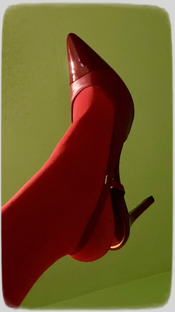 My red nylon-heels #89318302