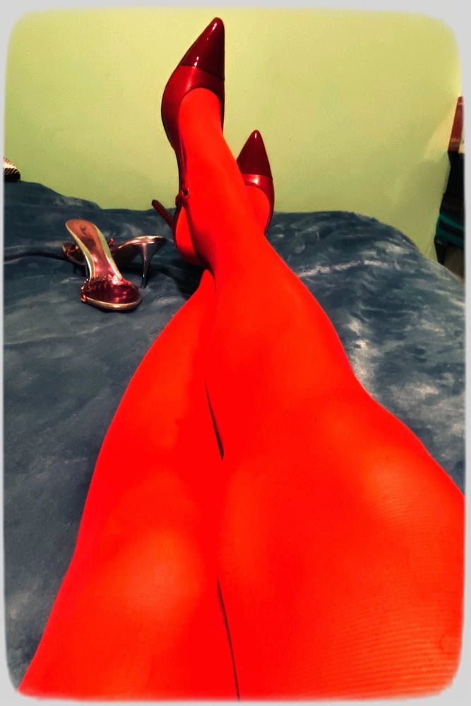 My red nylon-heels #89318303