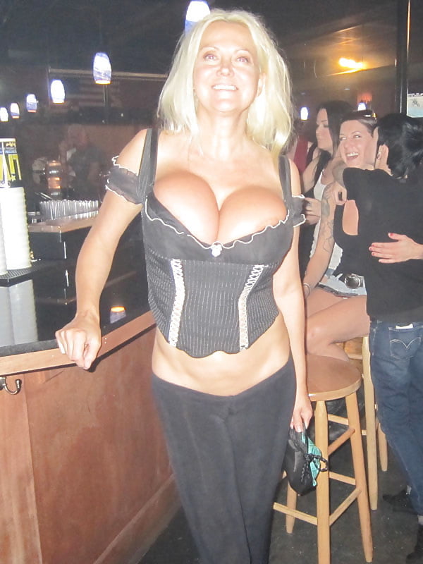 BLONDE FAKE TIT MILF #104357274