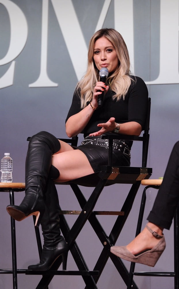 Female Celebrity Boots &amp; Leather - Hilary Duff #103098890