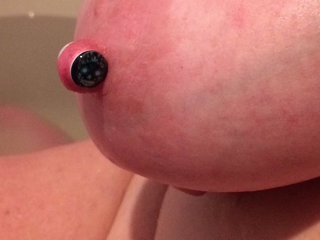 Dee's large gauge nipple piercings
 #95324680