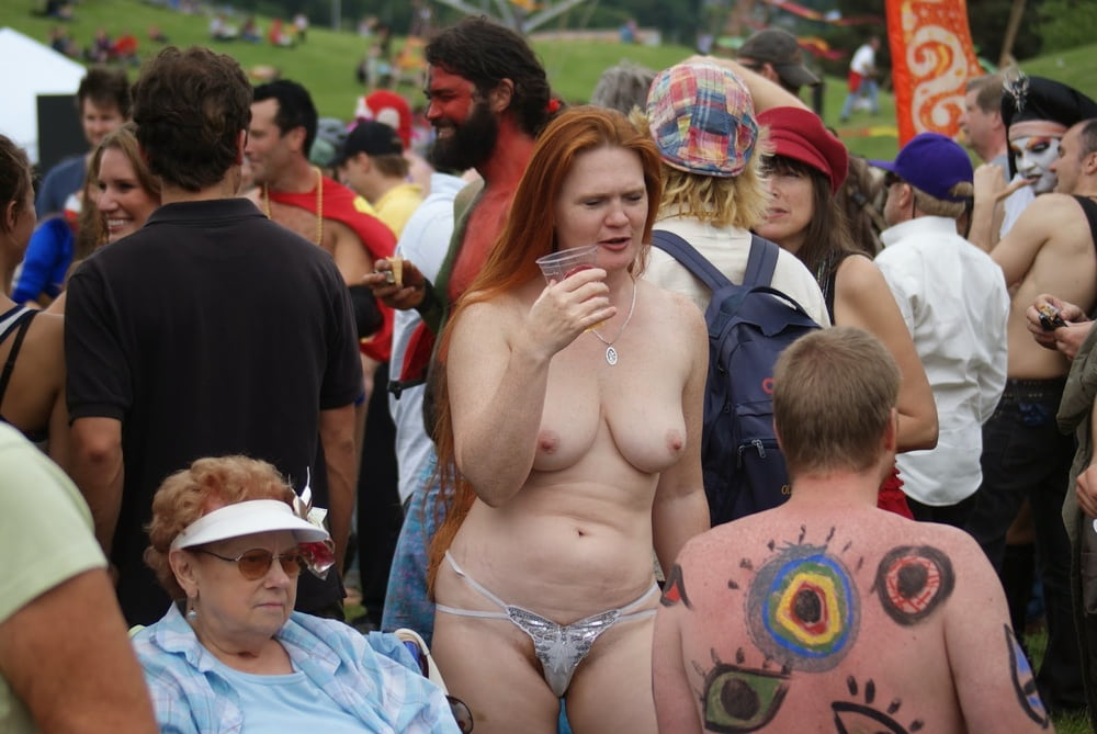 Fuckable hairy Ginger amateur MILF exposed public nudity #90520476