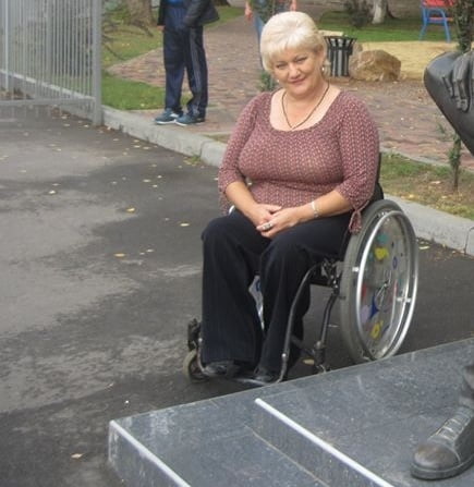 russian polio lady in her wheel chair #96949987