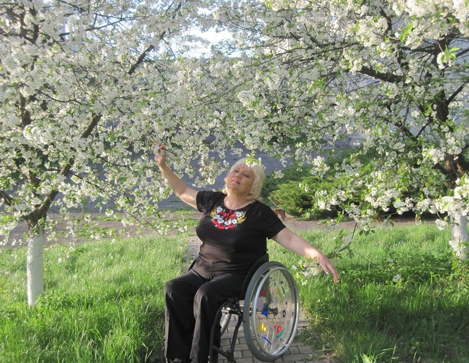 russian polio lady in her wheel chair #96949995