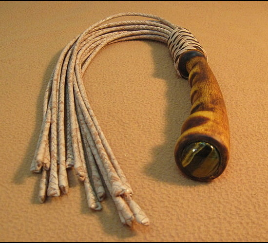 Evenki Cat. 12-tail leather braided flogger. #92953891