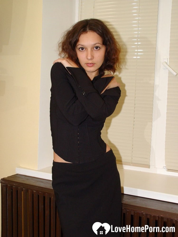 Curly babe cannot have enough of her dildo #106682588