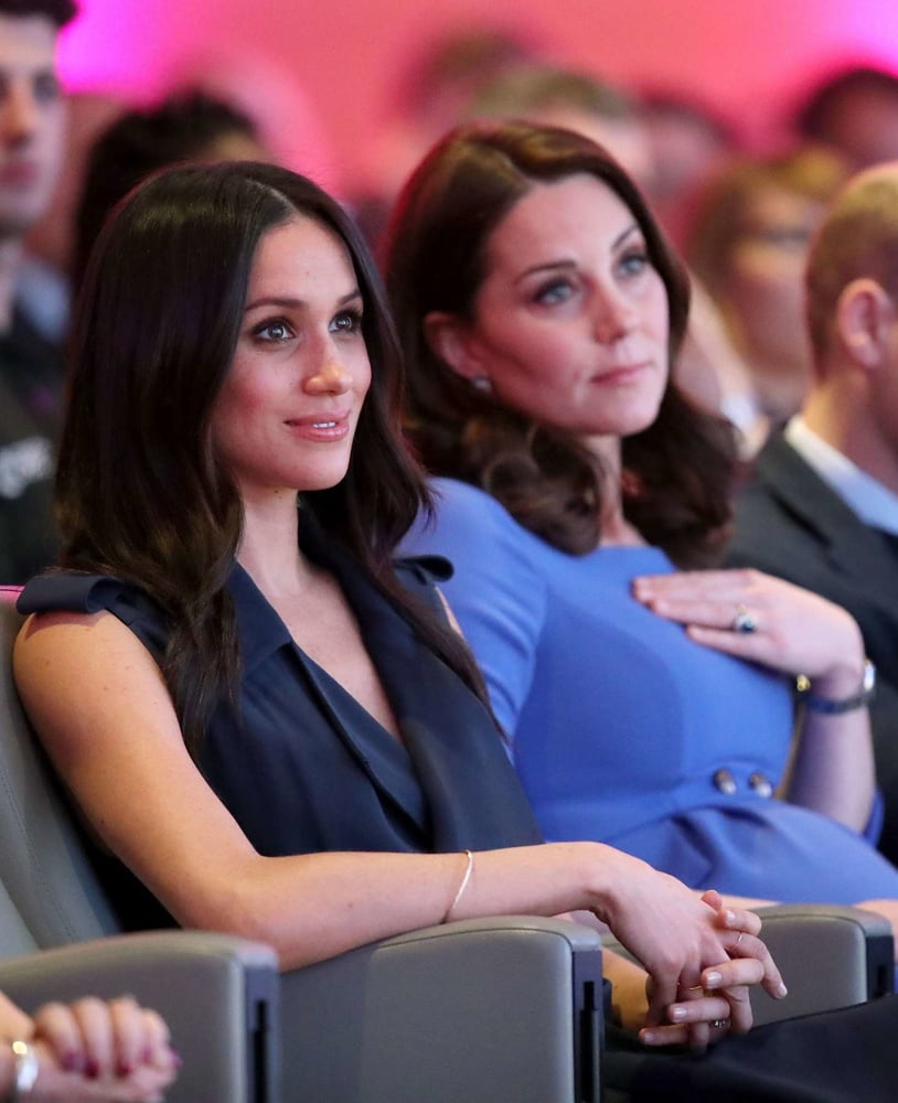 Kate Middleton &amp; Meghan Markle pulling lots of cute faces #97927640