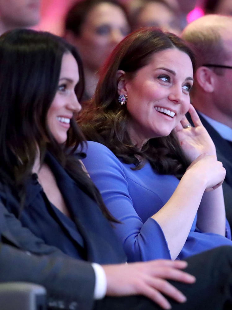 Kate Middleton &amp; Meghan Markle pulling lots of cute faces #97927644