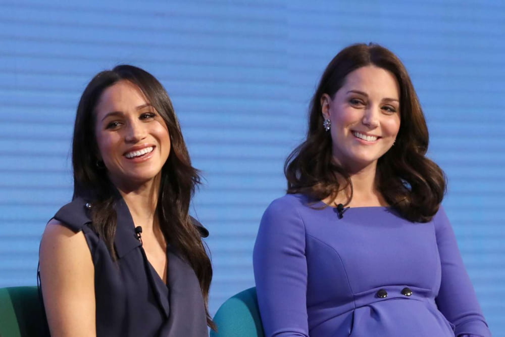 Kate Middleton &amp; Meghan Markle pulling lots of cute faces #97927646
