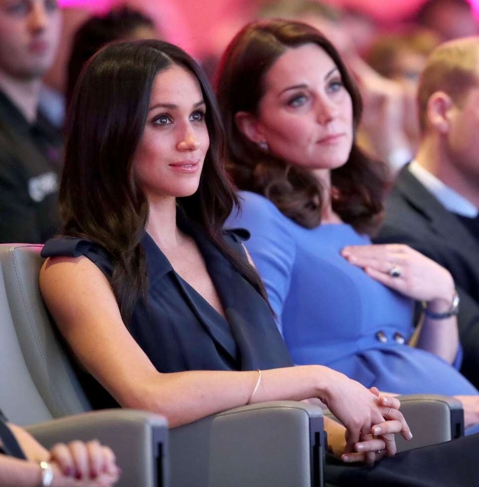 Kate Middleton &amp; Meghan Markle pulling lots of cute faces #97927653
