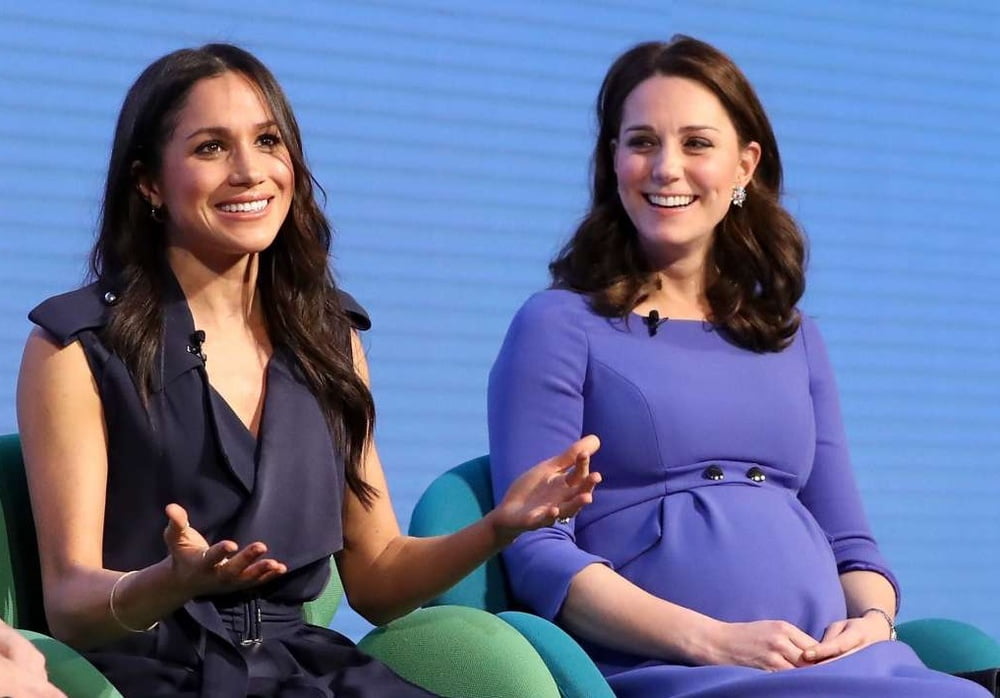 Kate Middleton &amp; Meghan Markle pulling lots of cute faces #97927654