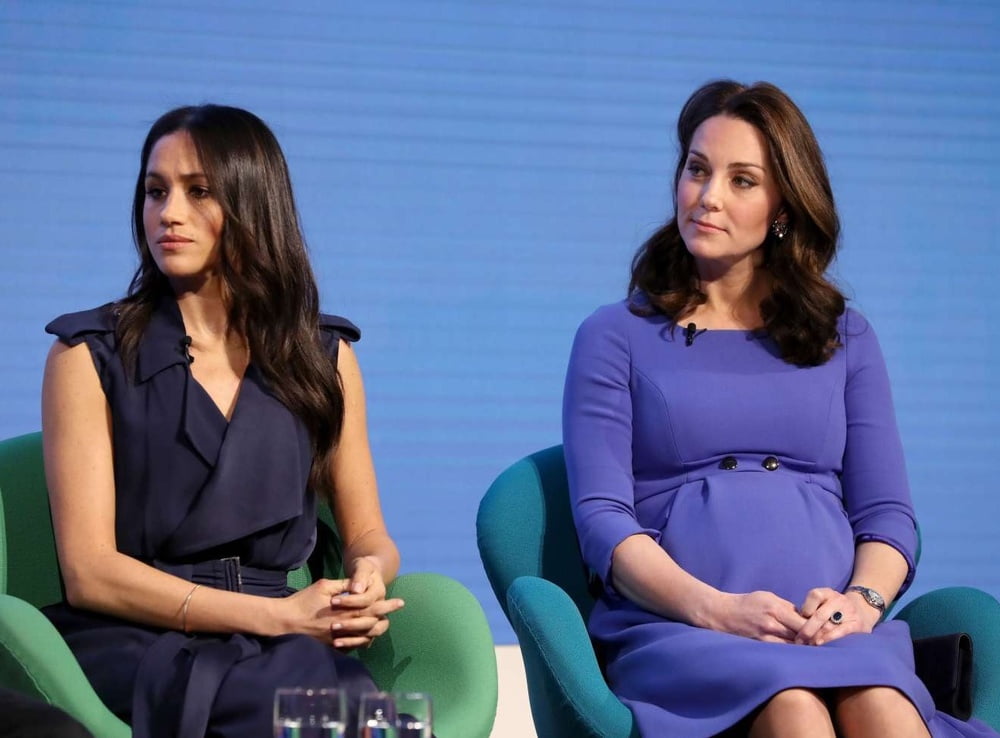 Kate Middleton &amp; Meghan Markle pulling lots of cute faces #97927659
