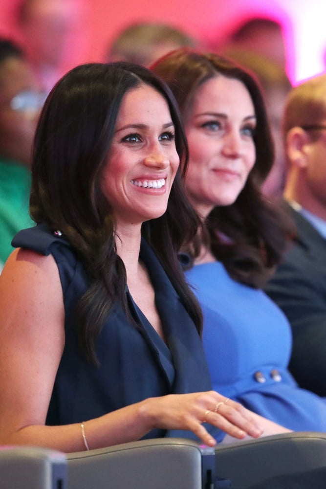 Kate Middleton &amp; Meghan Markle pulling lots of cute faces #97927663