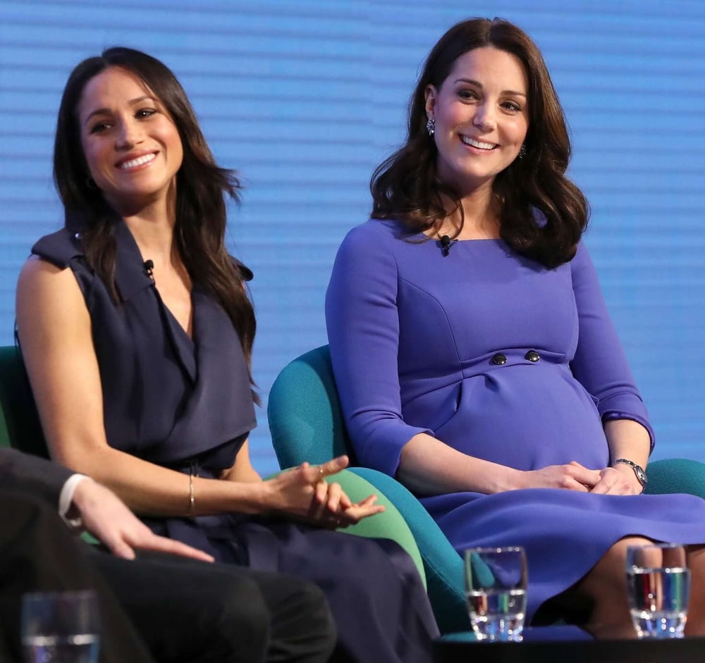 Kate Middleton &amp; Meghan Markle pulling lots of cute faces #97927664
