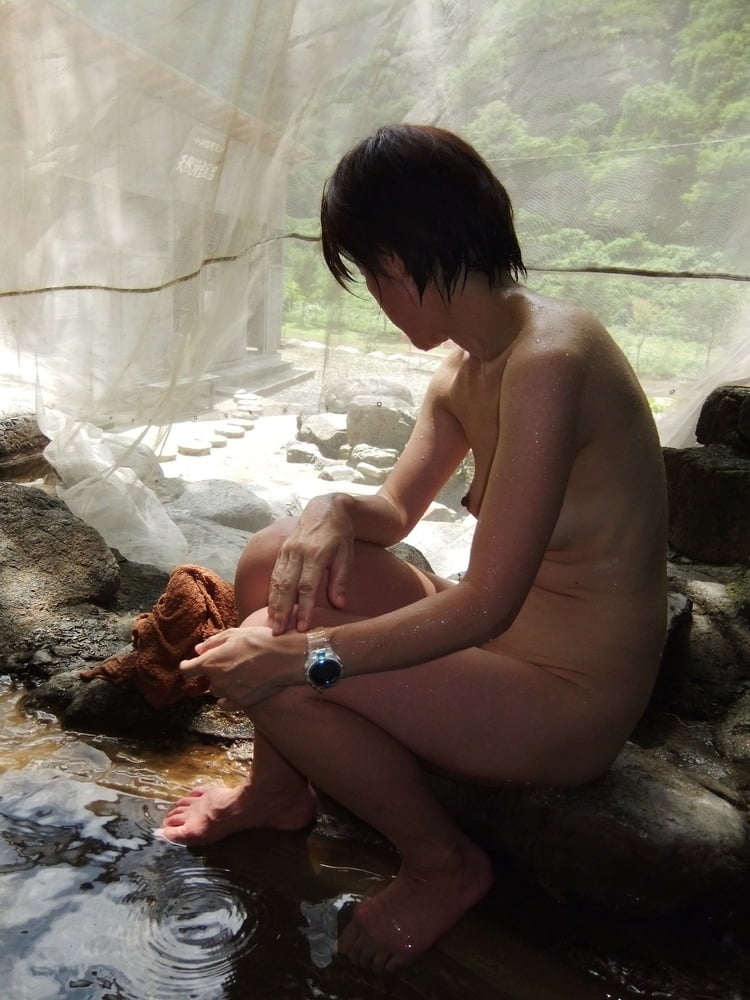 Japanese wife Shizuko outdoor bathing #004 #91904442