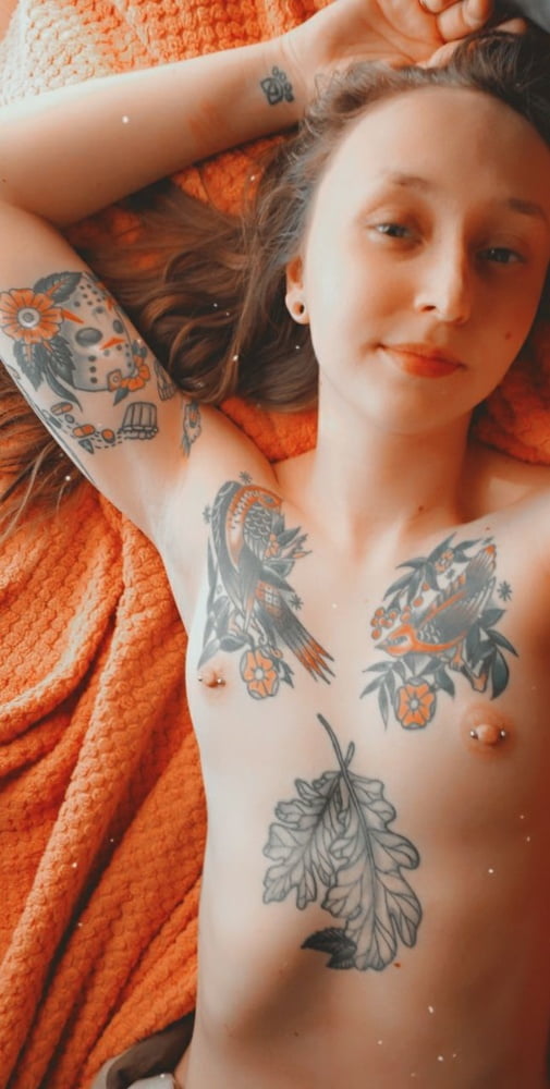 22 yo small tattooed US Nympho slut - private selfie pics #93197405