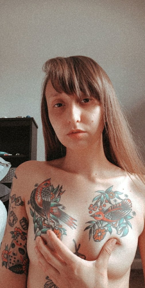 22 yo small tattooed US Nympho slut - private selfie pics #93197561