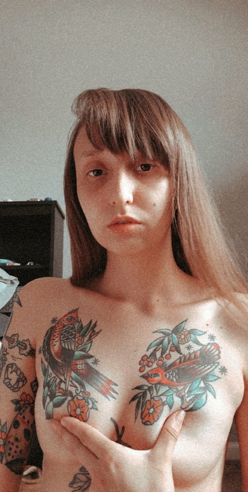 22 yo small tattooed US Nympho slut - private selfie pics #93197600