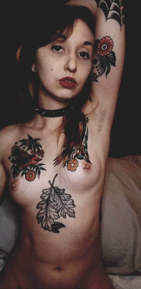 22 yo small tattooed US Nympho slut - private selfie pics #93197711
