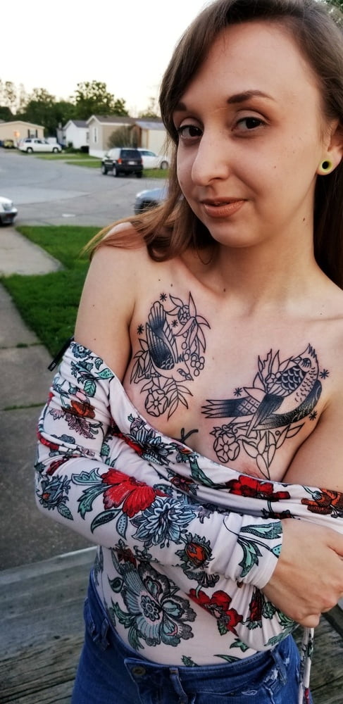 22 yo small tattooed US Nympho slut - private selfie pics #93198234