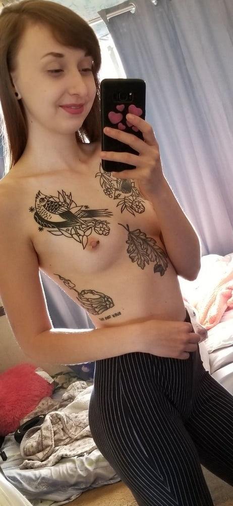 22 yo small tattooed US Nympho slut - private selfie pics #93198274