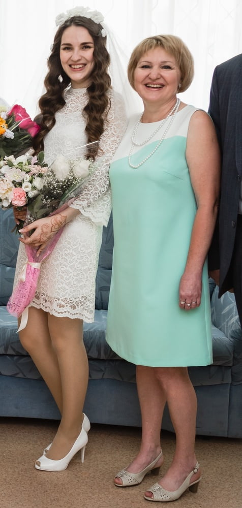 Pantyhosed Bride and Mother in Law #102344610