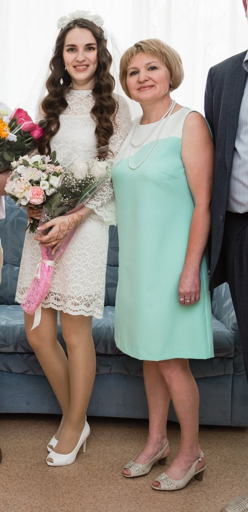 Pantyhosed Bride and Mother in Law #102344613