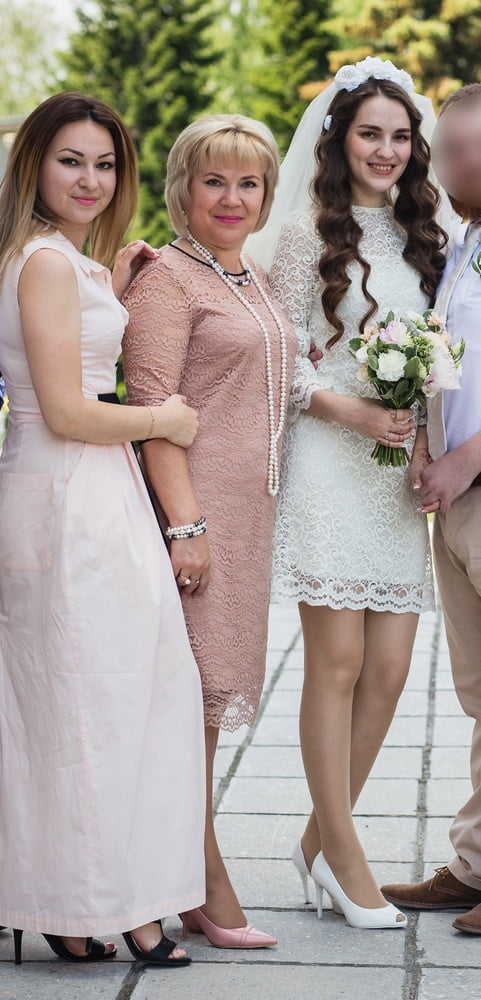 Pantyhosed Bride and Mother in Law #102344643