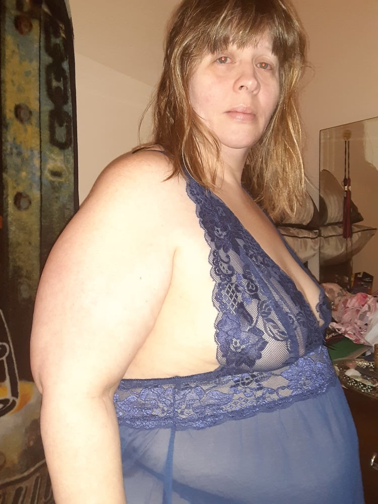 Sexy BBW Wife Starwarp in Blue Lingerie #106594806