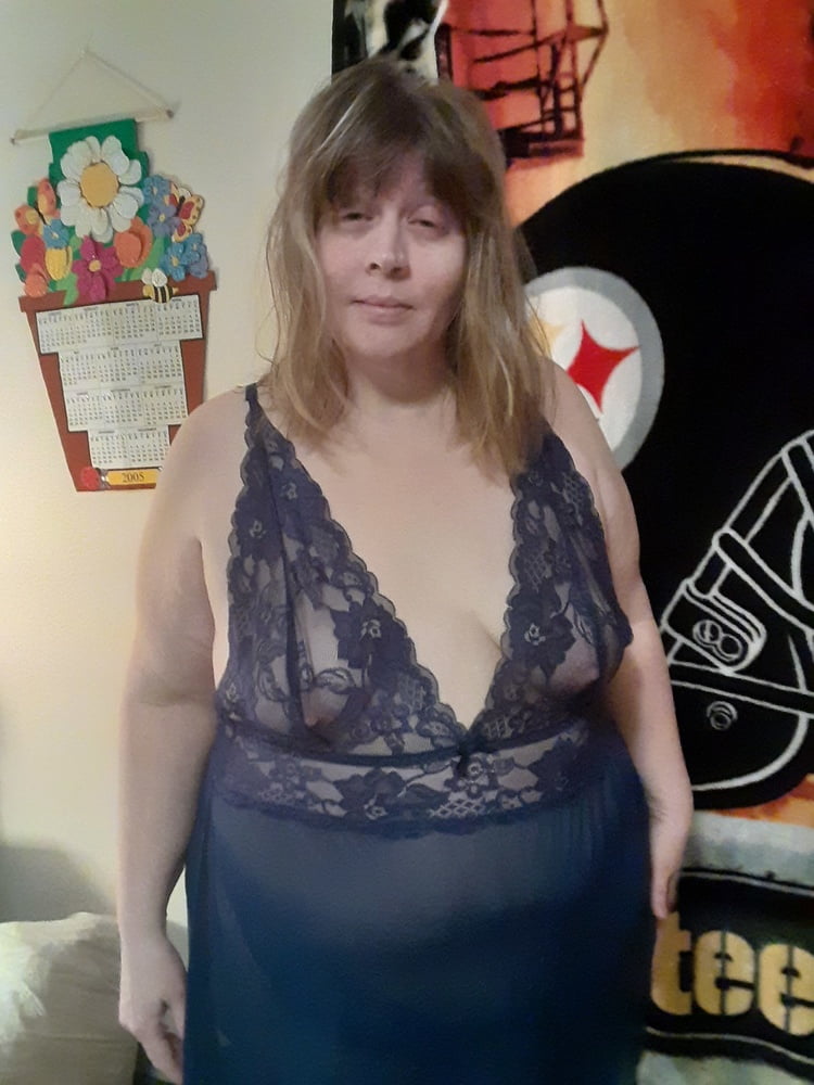 Sexy BBW Wife Starwarp in Blue Lingerie #106594842