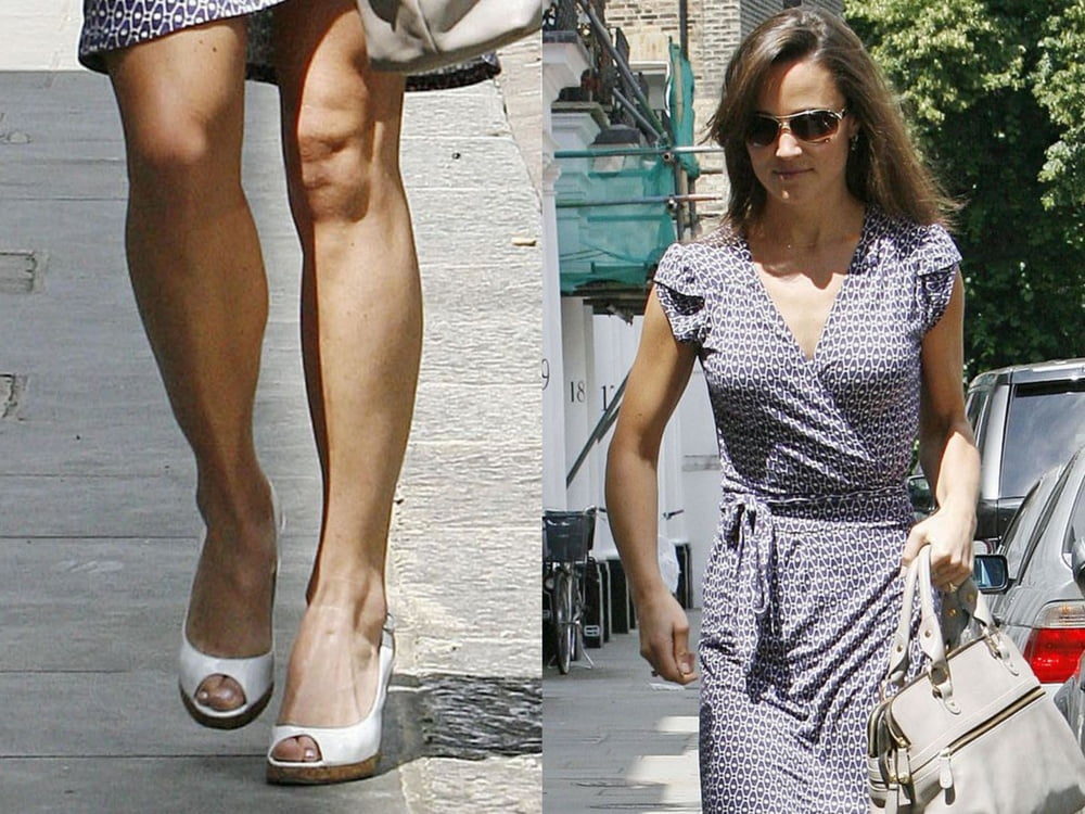 Les pieds de la jambe sexy et les talons hauts de Pippa Middleton
 #97902611