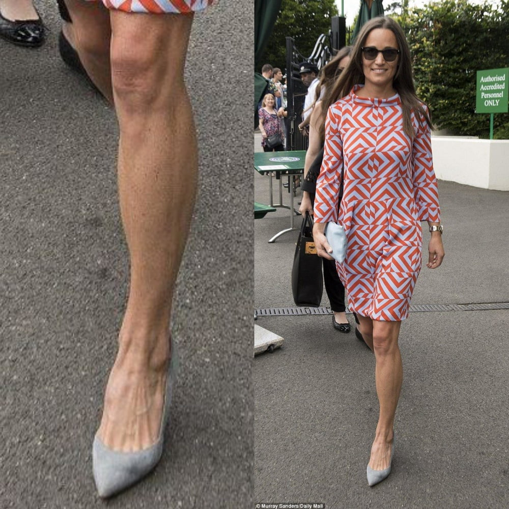 Les pieds de la jambe sexy et les talons hauts de Pippa Middleton
 #97902644