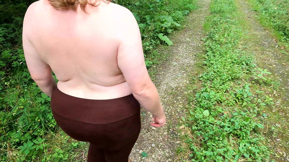 Topless hiking and slapping tits #107247295