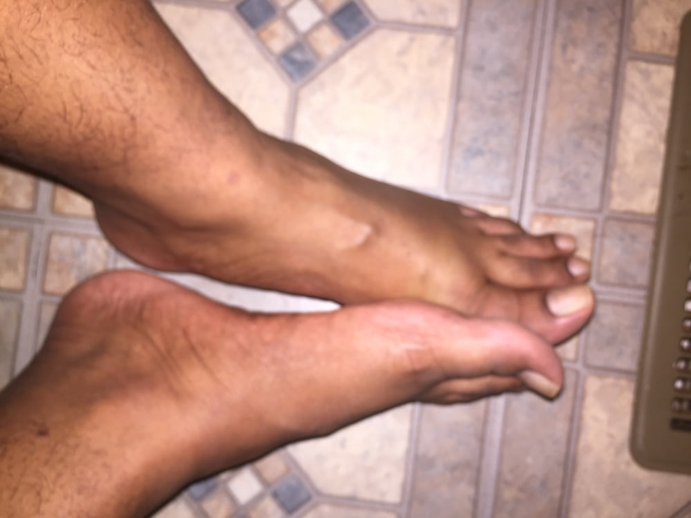 Big Foot black mens big feet male long toes nails #107031311