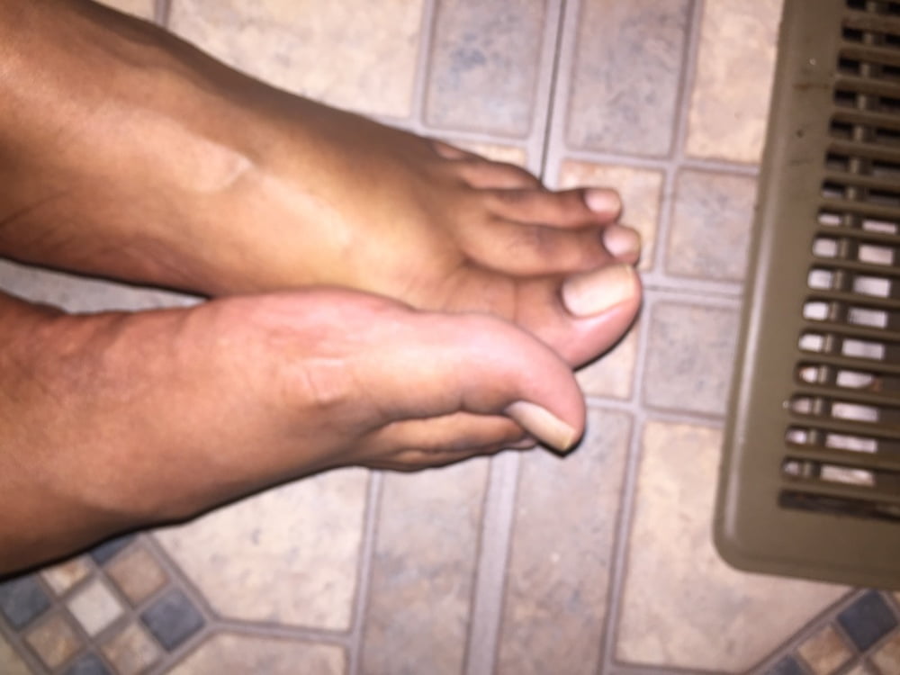 Big Foot black mens big feet male long toes nails #107031312