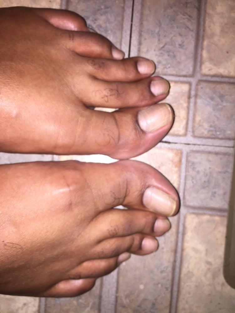 Big Foot black mens big feet male long toes nails #107031314