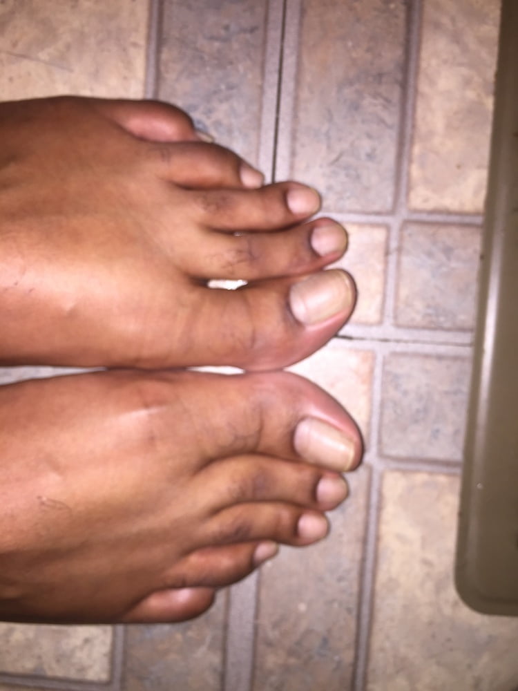 Big Foot black mens big feet male long toes nails #107031317