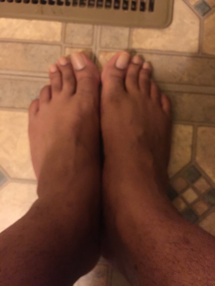 Big Foot black mens big feet male long toes nails #107031319