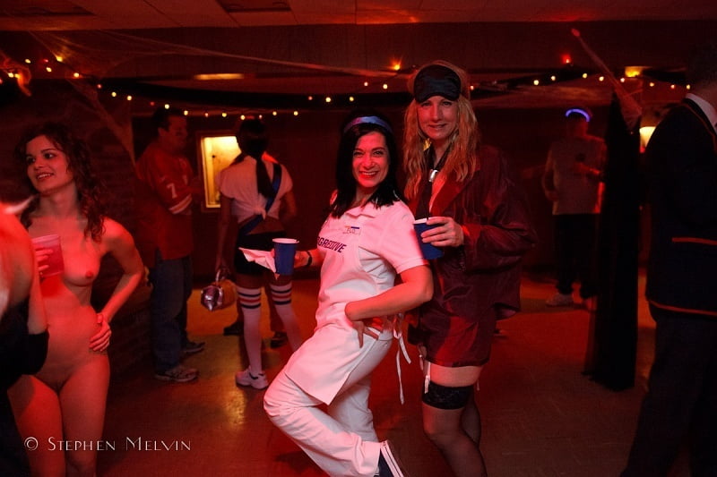 Alexis talya halloween nude costume party
 #91598388