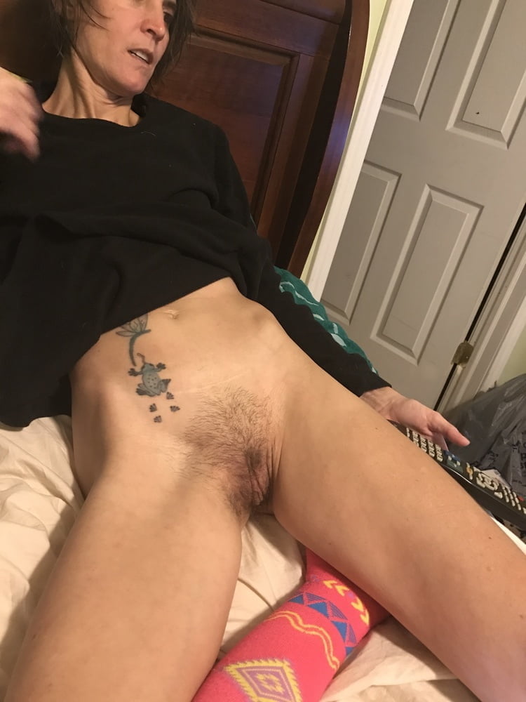 Skinny Tattooed GILF Shows Off Her Hairy Cunt And Tiny Tits #94486670