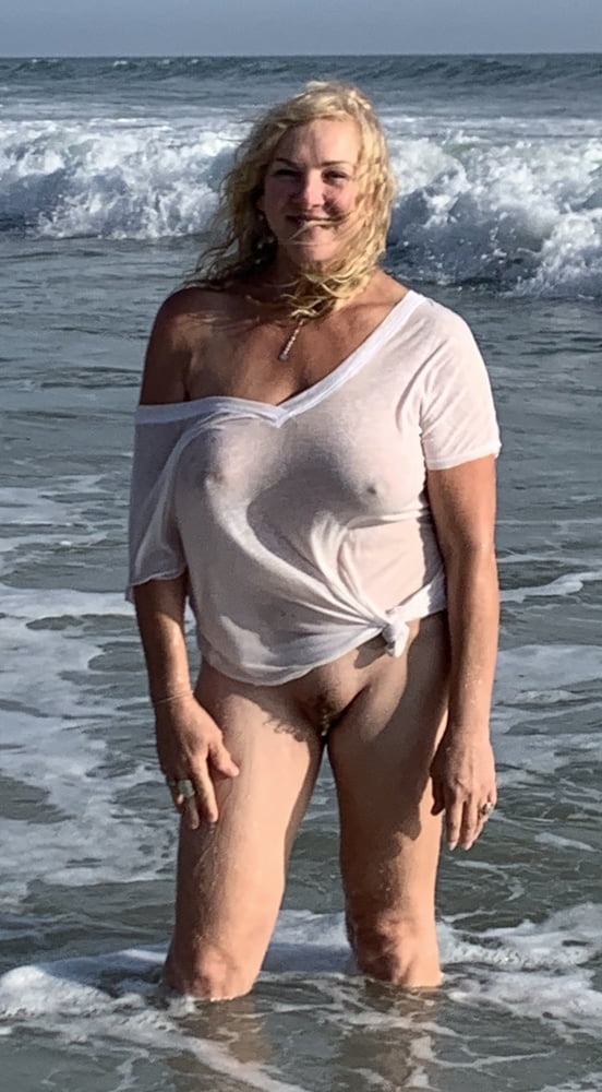 Naked Beach Blonde Cougar #89360281
