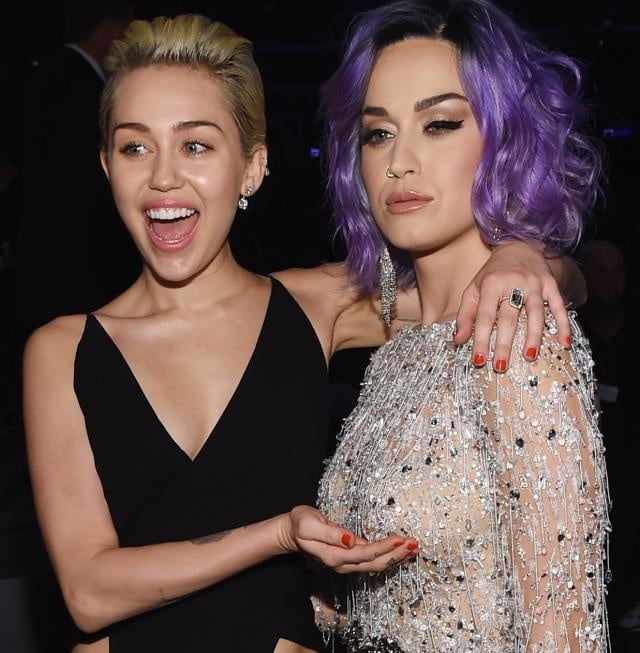 Miley Cyrus touches Katy perry&#039;s breasts #94665756