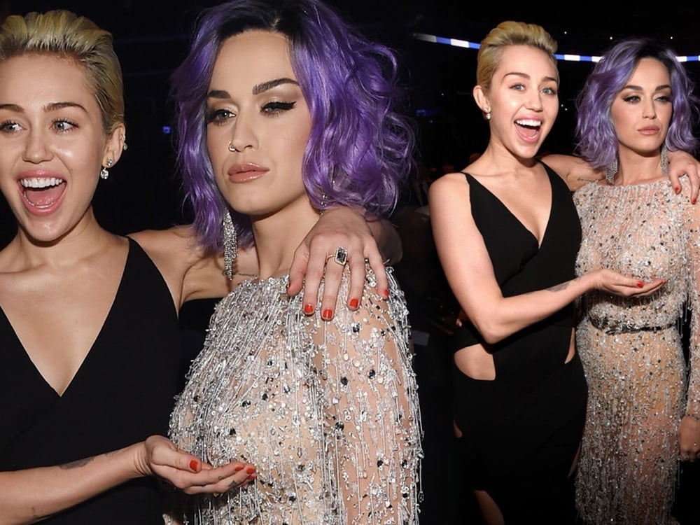 Miley cyrus berührt katy perrys brüste
 #94665760