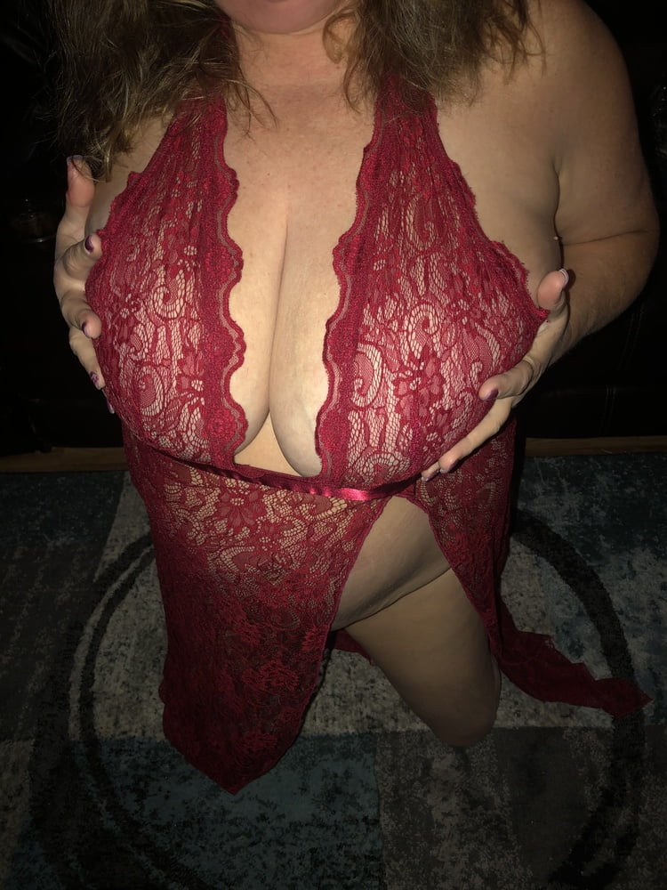 BBW wife in red #81180615