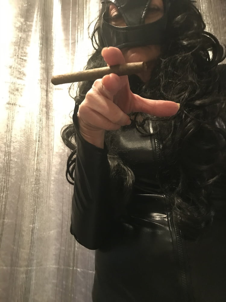 Smoking PVC Mistress Cigar Catsuit Cum Slut #105464994