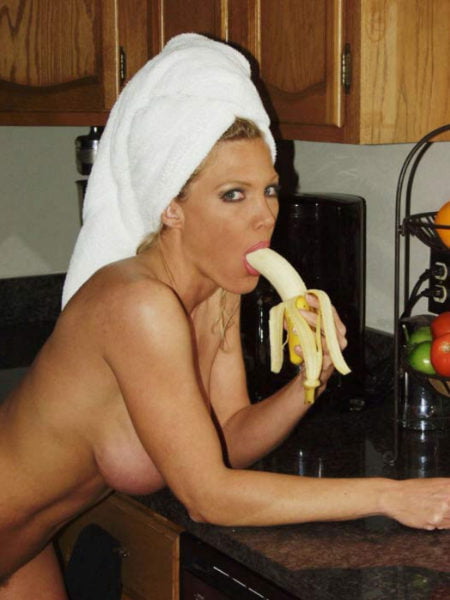 Mature woman bananas #91651766