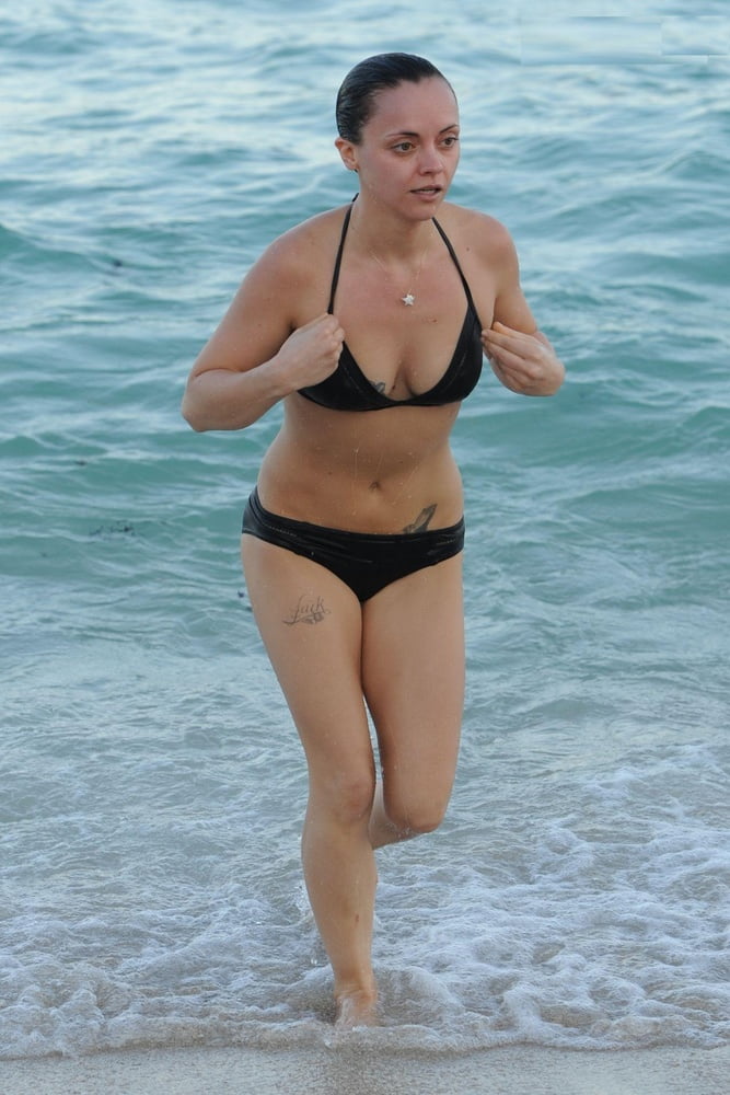 Christina Ricci juicy ass and big tits in bikini #99802242