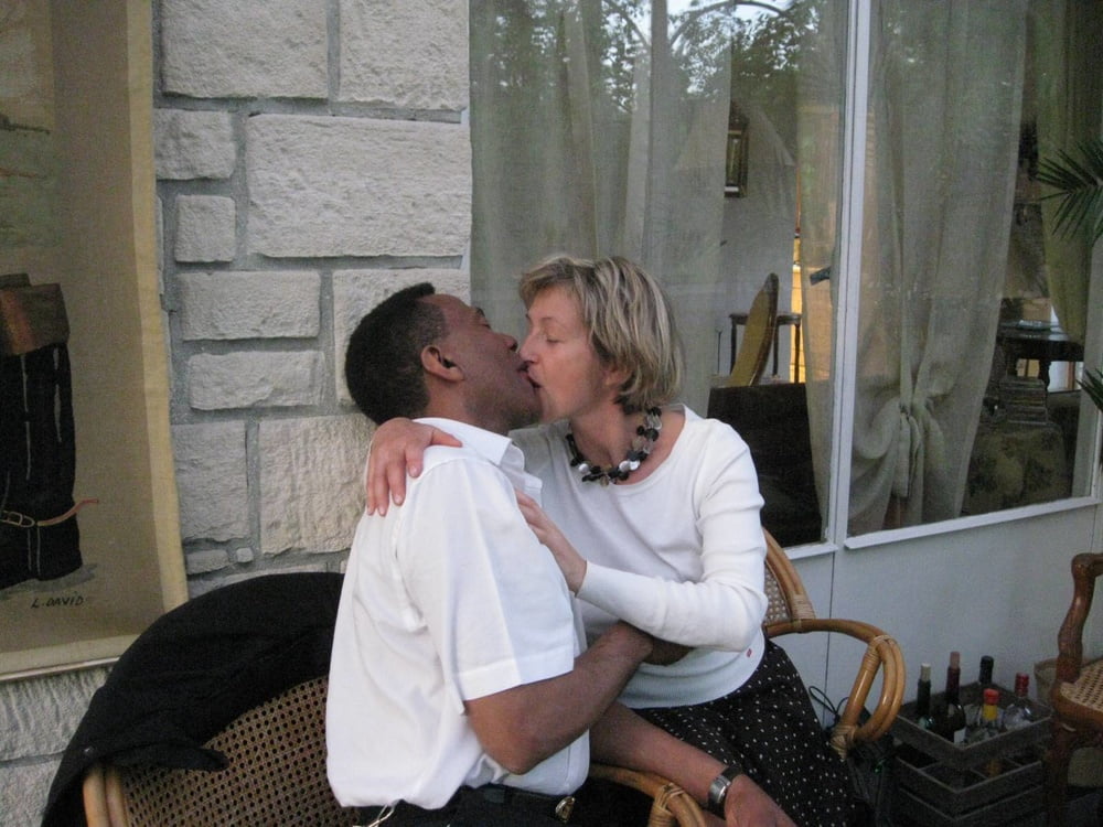 French mature wife has afternoon fun with a black friend #97992353