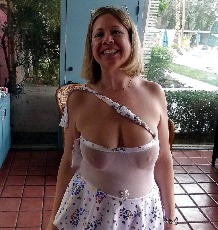 Mature nipples see through clothes in public #91949066